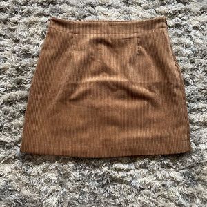 Camel Coloured Corduroy Only Mini Skirt